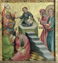 Disput mit den Doktoren, 1400